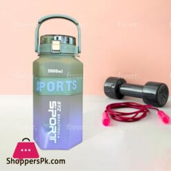 Gradient Color 3 Pcs Water Bottle Set Bpa Free Plastic Water Bottle 19 3 Pcs Water Bottle With Straw 68Oz 24Oz 10Oz Big Water Jug Includes 1 Cleaning Brush And 1 Straw Brush Free Bpa Free Water Bottle 2 Liter Water Bottles Plastic Water Bottle Gradient Green