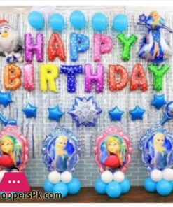 Happy Birthday Banner Multi Color Foil Balloons for Decoration