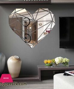 Heart Acrylic Mirror Wall Stickers 3D Creative Geometric Puzzle Heart Decoration Living Room Bedroom Art Wall Acrylic Decor 11 Heart Acrylic Mirror Wall Stickers 3D Creative Geometric Puzzle Heart Decoration Living Room Bedroom Art Wall Acrylic Decor