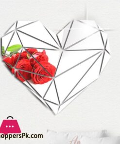 Heart Acrylic Mirror Wall Stickers 3D Creative Geometric Puzzle Heart Decoration Living Room Bedroom Art Wall Acrylic Decor 12 Heart Acrylic Mirror Wall Stickers 3D Creative Geometric Puzzle Heart Decoration Living Room Bedroom Art Wall Acrylic Decor