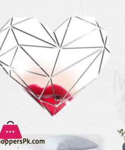 Heart Acrylic Mirror Wall Stickers 3D Creative Geometric Puzzle Heart Decoration Living Room Bedroom Art Wall Acrylic Decor 15 Heart Acrylic Mirror Wall Stickers 3D Creative Geometric Puzzle Heart Decoration Living Room Bedroom Art Wall Acrylic Decor