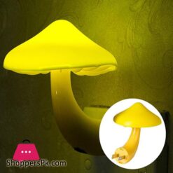Intelligent Optical Control Switch Mushroom Shaped Yellow LED Night Light Lamp