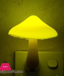 Intelligent Optical Control Switch Mushroom Shaped Yellow Led Night Light Lamp