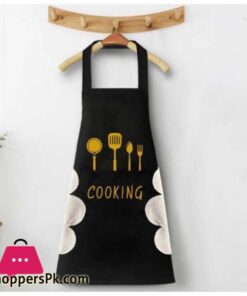 Kitchen Cooking Apron With Hand Wipe Pockets Waterproof For Cooking Baking