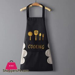 Kitchen Cooking Apron With Hand-Wipe Pockets Waterproof For Cooking Baking 9 Kitchen Cooking Apron With Hand Wipe Pockets Waterproof For Cooking Baking