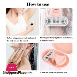 New 6 Layer Blade Lady Razor Women Razor Mini Portable Shave Mane Leg Hair Private Body Manual Razor With Case