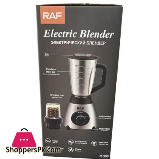RAF R300 Electric Blender and Grinder 2 in 1 Stainless Steel Blender 1000 watts