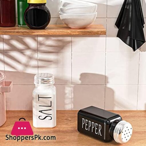 6Pcs Salt and Pepper Seasoning SetGlass Salt ShakerModern and Cute