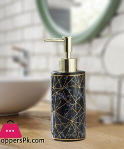 Soap Dispenser Marble Lotion Liquid Makeup Body Wash Home Pump Bottle Black