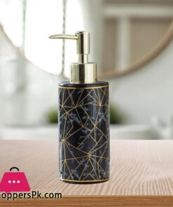 Soap Dispenser Marble Lotion Liquid Makeup Body Wash Home Pump Bottle Black