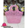 Soft Plastic Hand Basket Bath Basket Storage Baskets Shopping Basket Random Color