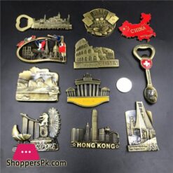 Virtue Switzerland Singapore Australia Italy French Refrigerator Metal Magnetic Three Dimensional Creative Stickers