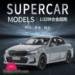 Alloy car with LED Light 1:32 BMW 320i Children's Car Toy with Sound and Light