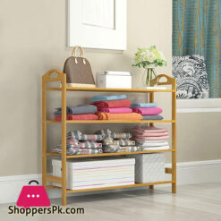 Bamboo Wood Shoe Rack 4 Layers