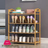 Bamboo Wood Shoe Rack 4 Layers