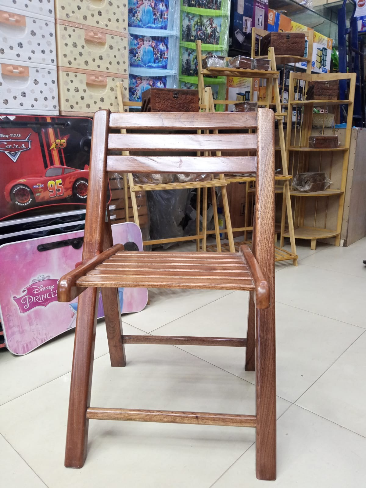 Beechwood Folding Chair Portable Lounge Chair Wooden Color Fancy Picnic Dinning Chair For Adults