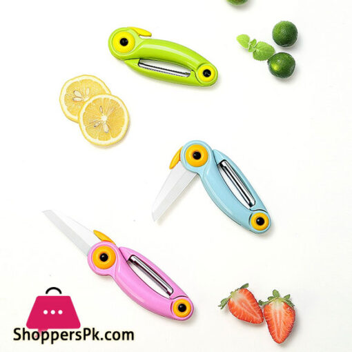 Cartoon Fruit Peeling Knife Stainless Steel Peeler Peeling Apples Kitchen Vegetable Fruit Sharp Multi-function 2 In 1 Knife