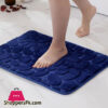 Cobblestone Embossed Bathroom Bath Mat, Coral Fleece Non-Slip Carpet In Bathtub Floor Rug For Shower Room Doormat Memory Foam Pad 40 X 60Cm