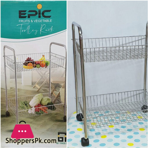Epic Fruits and Vegetable Trolley Rack 2 Tier