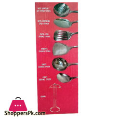 Good Food Cooking Spoon 7 Pieces Set With Stand-631