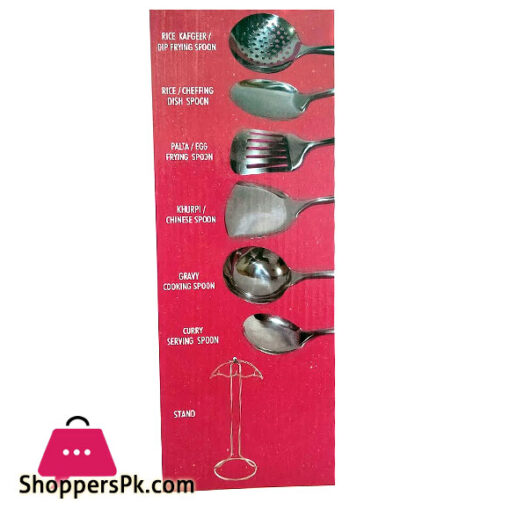 Good Food Cooking Spoon 7 Pieces Set with Stand-631