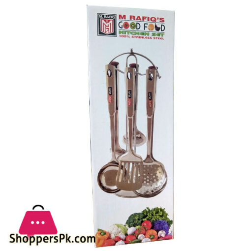 Good Food Cooking Spoon 7 Pieces Set with Stand-Dolphin