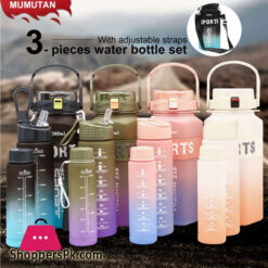 Gradient Color 3 Pcs Water Bottle Set Bpa Free Plastic Water Bottle 15 Gradient Color 3 Pcs Water Bottle Set Bpa Free Plastic Water Bottle