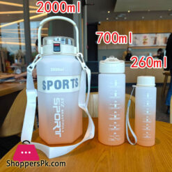 Gradient Color 3 Pcs Water Bottle Set Bpa Free Plastic Water Bottle 25 Gradient Color 3 Pcs Water Bottle Set Bpa Free Plastic Water Bottle