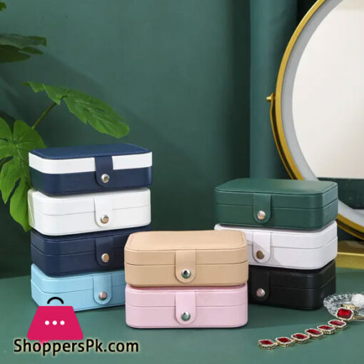 Large Capacity Jewelry Box Double Drawer Earrings Necklace Ring Storage Box Outdoor Travel Portable Jewelry Storage Box