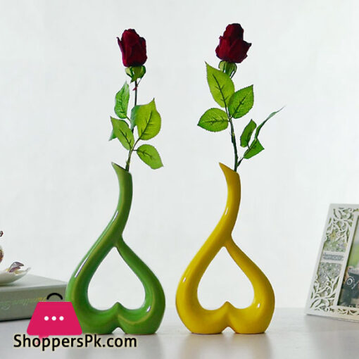 Modern Ceramic Vase New Handmade Flower Shape for Bedroom Ideal as a Creative Gift