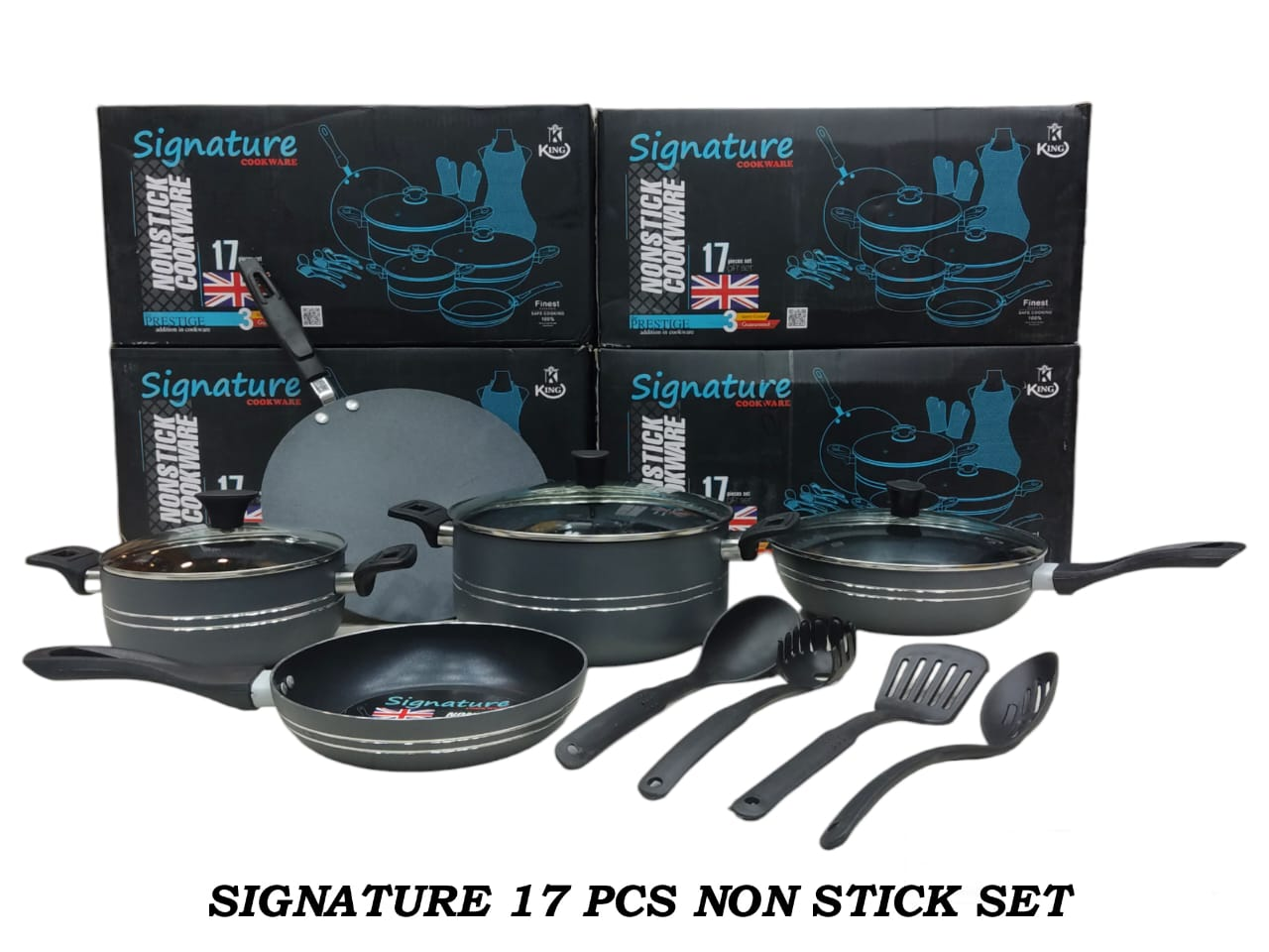 Signature Non Stick Cookware Set 17 Pcs