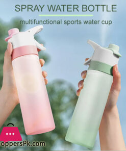 Portable Sports Spray Bottle Clear Water Bottle BPA Free Tool, For School Gym Travel For Girls Boys 500ML