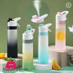 Portable Sports Spray Bottle Clear Water Bottle Bpa Free Tool, For School Gym Travel For Girls Boys 500Ml