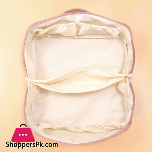 PU Leather Handbag for Women Makeup Pouch Waterproof Multifunctional Bath Kit