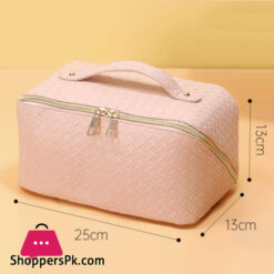 Pu Leather Handbag For Women Makeup Pouch Waterproof Multifunctional Bath Kit