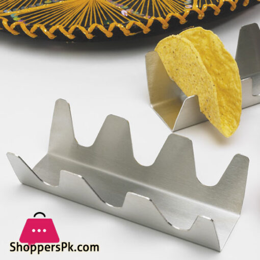 Triple Taco Shell Holder Stand Burritos Tray Burritos Plate Stainless Steel Baking Display Stainless Steel