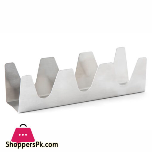 Triple Taco Shell Holder Stand Burritos Tray Burritos Plate Stainless Steel Baking Display Stainless Steel