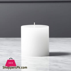 White Pillar Candle Long Burn Time Price in Pakistan 3 x 3 - Small 1 Pc