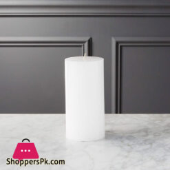 White Pillar Candle Long Burn Time Price in Pakistan 6 x 3 Inch - Large 1 Pc