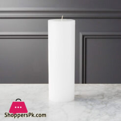 White Pillar Candle Long Burn Time Price in Pakistan 9 x 3 Inch - Large 1 Pc