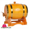 Wooden Barrel Bucket 3L Handmade Solid Wood Bucket with Stand for Storing Drinks