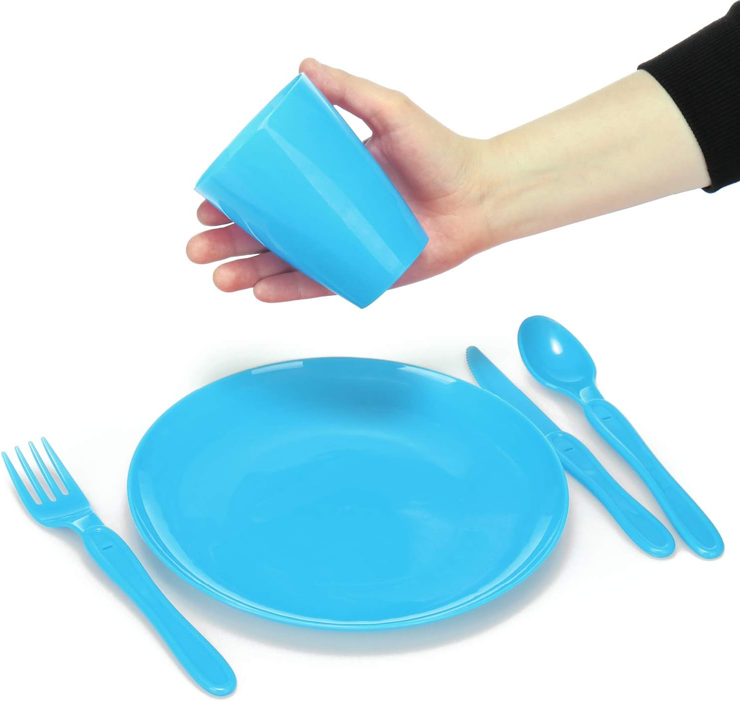 31-Piece Picnic Set Picnic Basket &Amp; Reusable Tableware Set For 6 Person Ideal Picnic Case For Camping Home Beach And Backpacking