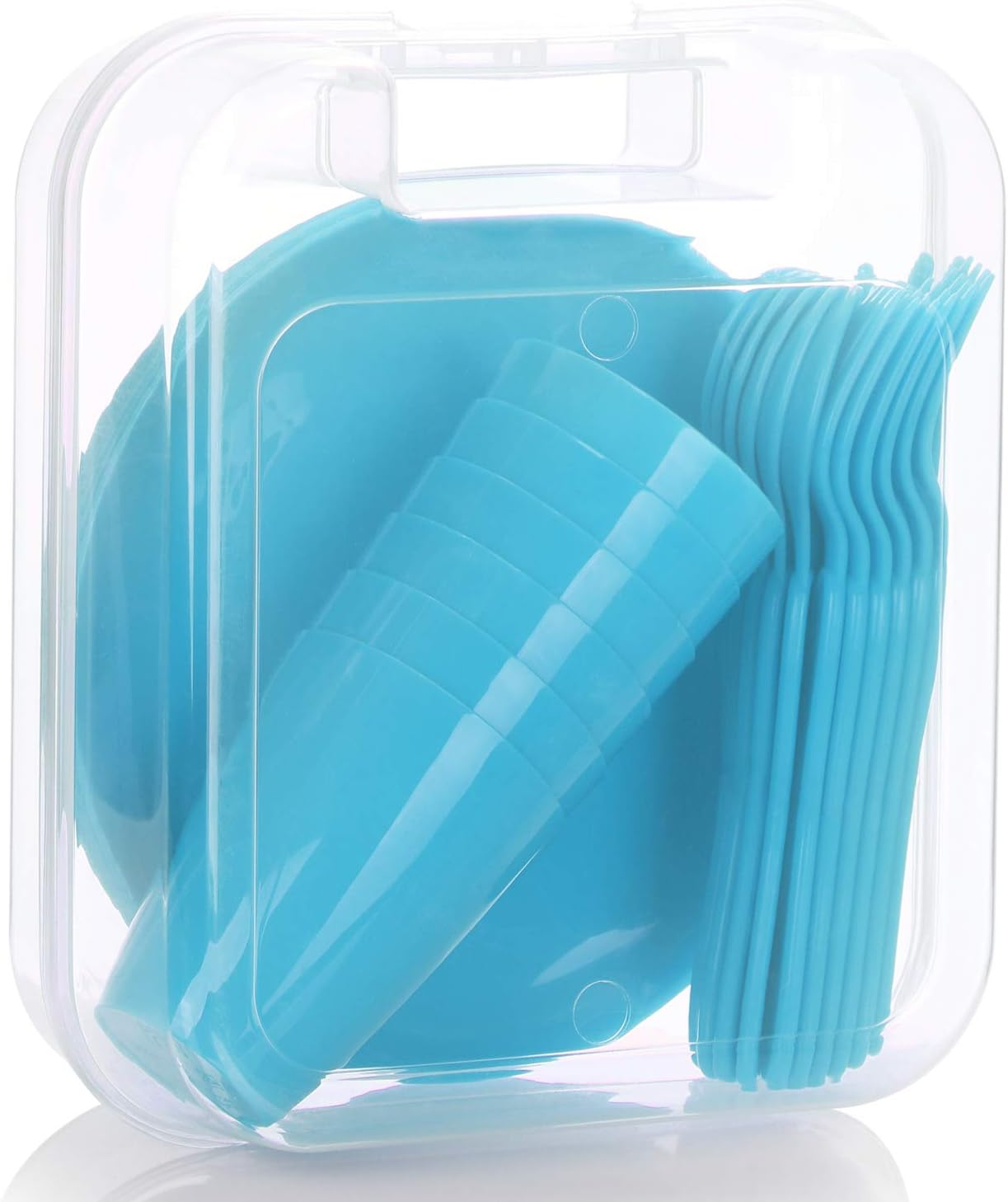 31-Piece Picnic Set Picnic Basket &Amp; Reusable Tableware Set For 6 Person Ideal Picnic Case For Camping Home Beach And Backpacking