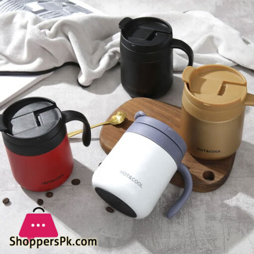500-ML Portable Office Insulated Mugs Stainless Steel Thermos Cup Cold And Hot Hot Sale Cute Water Cup With Handle