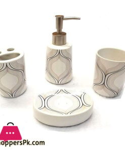 4-Piece Bathroom Accessory Ceramic Set - Image 2