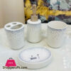 4-Piece Bathroom Accessory Ceramic Set