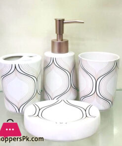 4-Piece Bathroom Accessory Ceramic Set