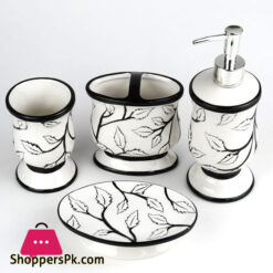 4-Piece Bathroom Accessory Ceramic Set - JS14113