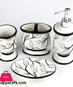 4-Piece Bathroom Accessory Ceramic Set - JS14113
