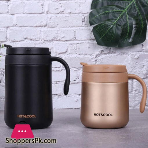 500-ML Portable Office Insulated Mugs Stainless Steel Thermos Cup Cold And Hot Hot Sale Cute Water Cup With Handle